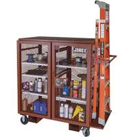Mobile Mesh Cabinet, Steel, 37 Cubic Feet, Red TEQ806 | Nassau Supply