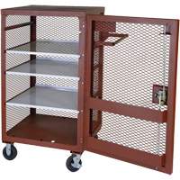 Mobile Mesh Cabinet, Steel, 22 Cubic Feet, Red TEQ807 | Nassau Supply