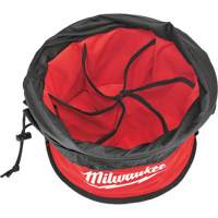 Sac range-tout style parachute, 11-4/5" lo x 11-4/5" la x 11" h, Nylon, Noir/Rouge Nassau Supply