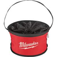Sac range-tout style parachute, 11-4/5" lo x 11-4/5" la x 11" h, Nylon, Noir/Rouge Nassau Supply