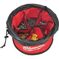 Sac range-tout style parachute, 11-4/5" lo x 11-4/5" la x 11" h, Nylon, Noir/Rouge Nassau Supply