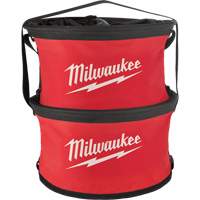 Sac range-tout style parachute, 11-4/5" lo x 11-4/5" la x 11" h, Nylon, Noir/Rouge Nassau Supply