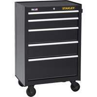 300 Series Rolling Tool Cabinet, 5 Drawers, 26-1/2" W x 18" D x 40-1/2" H, Black TER048 | Nassau Supply