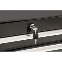 Chariot &agrave; outils industriel, 7 tiroirs, 27" la x 18-3/4" p x 39" h, Noir Nassau Supply