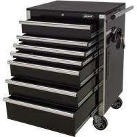 Chariot &agrave; outils &agrave; usage intensif, 7 tiroirs, 28" la x 22" p x 42-3/8" h, Noir Nassau Supply