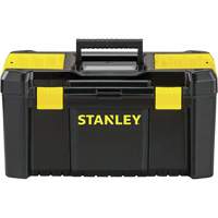 Essential<sup>®</sup> Tool Box with Tray, 19" W x 9-7/8" D x 9-3/4" H, Black/Yellow TER086 | Nassau Supply