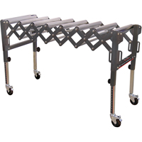 Extendable & Flexible Conveyor Roller Tables, 20" W x 52" L, 300 lbs. per lin. Ft. Capacity TEX194 | Nassau Supply