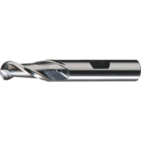 CLEVELAND Centre Cutting Ball Nose Single End Finishers, 1/2" Dia., 2 Flutes, Cobalt Nassau Supply