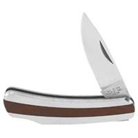 Pocket Knife with Drop Point Blade, 2-1/4" Blade, Stainless Steel Blade, Stainless Steel Handle Nassau Supply