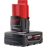 Bloc-piles M12 Redlithium 4.0, Lithium-ion, 12 V, 4 A Nassau Supply