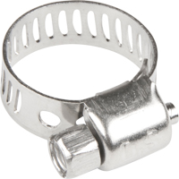Hose Clamps - Stainless Steel Band & Screw, Min Dia. 1/5", Max Dia. 5/8" Nassau Supply