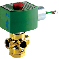 3-Way Direct Acting Universal Solenoid Valves, 1/8" Pipe, 175 PSI TLY553 | Nassau Supply