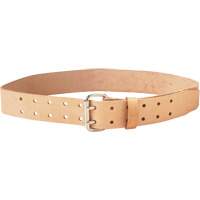 Double Tongue Belt, Leather, Beige Nassau Supply