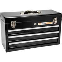 Boîte &agrave; outils portative, 20" la, 3 tiroirs, Noir Nassau Supply