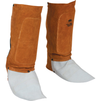 Leather Spats, 14" L, Lava Brown Nassau Supply