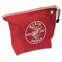 Zipper Tool Pouch, Canvas, 1 Pockets, Red Nassau Supply