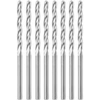 8-Piece Standard Point Spiral Saw Bit with 1/8" Diameter, 1/8", 1" Flute Nassau Supply