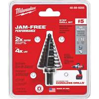 Foret &eacute;tag&eacute; no 5, 1/4" - 1-3/8", Incr&eacute;ments de 1/8", Acier rapide Nassau Supply