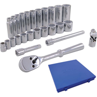 Jeu de douilles m&eacute;triques et accessoires, 26 Mcx, Prise de 3/8", Profond Nassau Supply