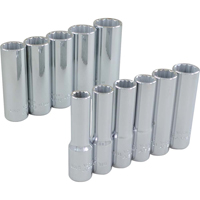 Jeu de douilles, 11 Mcx, Prise de 3/8", Profond Nassau Supply