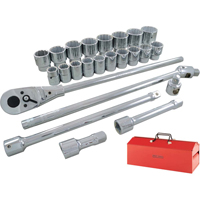 Jeu de douilles et accessoires, 26 Mcx, Prise de 3/4" Nassau Supply