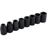 Jeu de douilles, 8 Mcx, Chocs, Prise de 3/8", Profond Nassau Supply