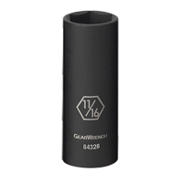 Socket, Impact, 5/16", 3/8" Drive, 6 Points, Deep Nassau Supply