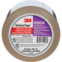 Venture Tape Aluminum Foil Tape, 1.8 mils Thick, 72 mm (3") x 45.7 m (150') Nassau Supply