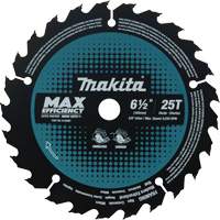 Max-Efficiency Circular Saw Blade, 6-1/2", 25 Teeth, Laminate/Wood Use Nassau Supply