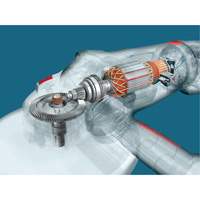 High Performance Large Angle Grinder, 9", 120 V, 15 A, 6500 RPM Nassau Supply