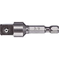 Adapter & Extension, 1/4" Drive Size, 3/8" Male Size, Ball, 2" L UAH318 | Nassau Supply