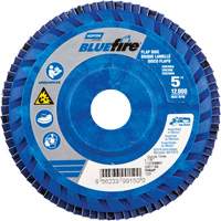 BlueFire™ R884P Coarse Grit Flap Disc, 5" x 7/8", Type 27, 60 Grit, Zirconia Alumina UAJ184 | Nassau Supply