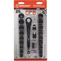 Mechanic's Tool Set, 25 Pcs, 3/8" Drive Size Nassau Supply