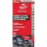 Lames-ruban pour coupes de m&eacute;taux extr&ecirc;mes, Acier rapide, 30-9/16" lo x 1/2" la x &eacute;paisseur 0,02", 12/14 dents par pouce Nassau Supply