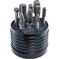 DRILLCO Magnum SET 1 Solid Carbide Double Cut Burr Set, 8 Pieces Nassau Supply