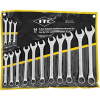 Polished Wrench Set, Combination, 14 Pieces, Imperial UAV823 | Nassau Supply