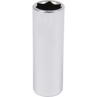 Douille chrom&eacute;e, 9/16", Prise 3/8", 6 pans, Profond Nassau Supply