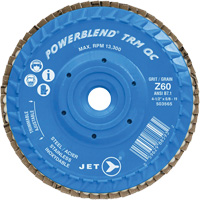 Disque &agrave; feuillets PowerBlend TRM QC ajustable, 4-1/2" x 5/8"-11, Type 27, Grain Z60, Alumine de zirconium Nassau Supply