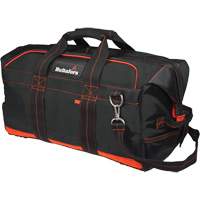 24" Pro Contractor's Gear Bag, Ballistic Polyester, Black/Red Nassau Supply
