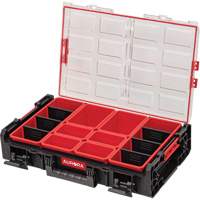Arx&reg; X-Large Organizer with Short Bins, 23" x 15-1/5" x 5", Black Nassau Supply