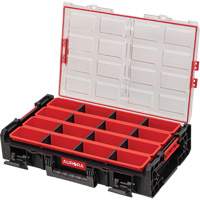 Arx X-Large Organizer with Long Bins, 23" x 15-1/5" x 5", Black Nassau Supply