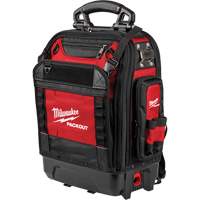 PackOut Structured Backpack, 9-1/2" L x 18" W, Black/Red, Polyester Nassau Supply