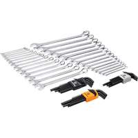 6-Point Combination Wrench and Hex Key Set in Foam Storage Tray Nassau Supply
