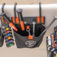 Bucket Work CentreS-Hook Hardware Pouch Module, Nylon, 1 Pockets, Black/Orange Nassau Supply