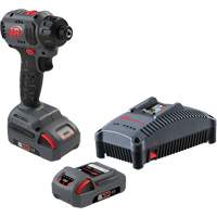 Cordless Compact Screwdriver Kit, 1/4", 37 ft-lbs Max. Torque, 20 V, Lithium-Ion Nassau Supply