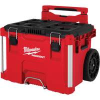PACKOUT Rolling Tool Box, 18" x 22" x 19-1/2", Black/Red Nassau Supply