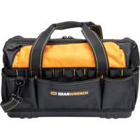 Sac &agrave; outils de 20" pour les professionnels, Nylon, 33 pochettes, Noir/Orange Nassau Supply