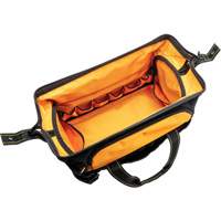 Sac &agrave; outils de 20" pour les professionnels, Nylon, 33 pochettes, Noir/Orange Nassau Supply