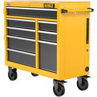 Postes de travail industriel mobile, 8 tiroirs, 40" la x Jaune Nassau Supply