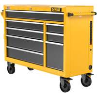 Postes de travail industriel mobile, 8 tiroirs, 52" la x Jaune Nassau Supply